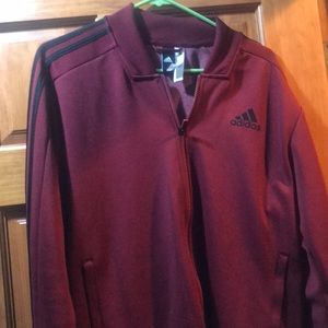 Men’s adidas burgundy Track Suit Zip Up Jacket M